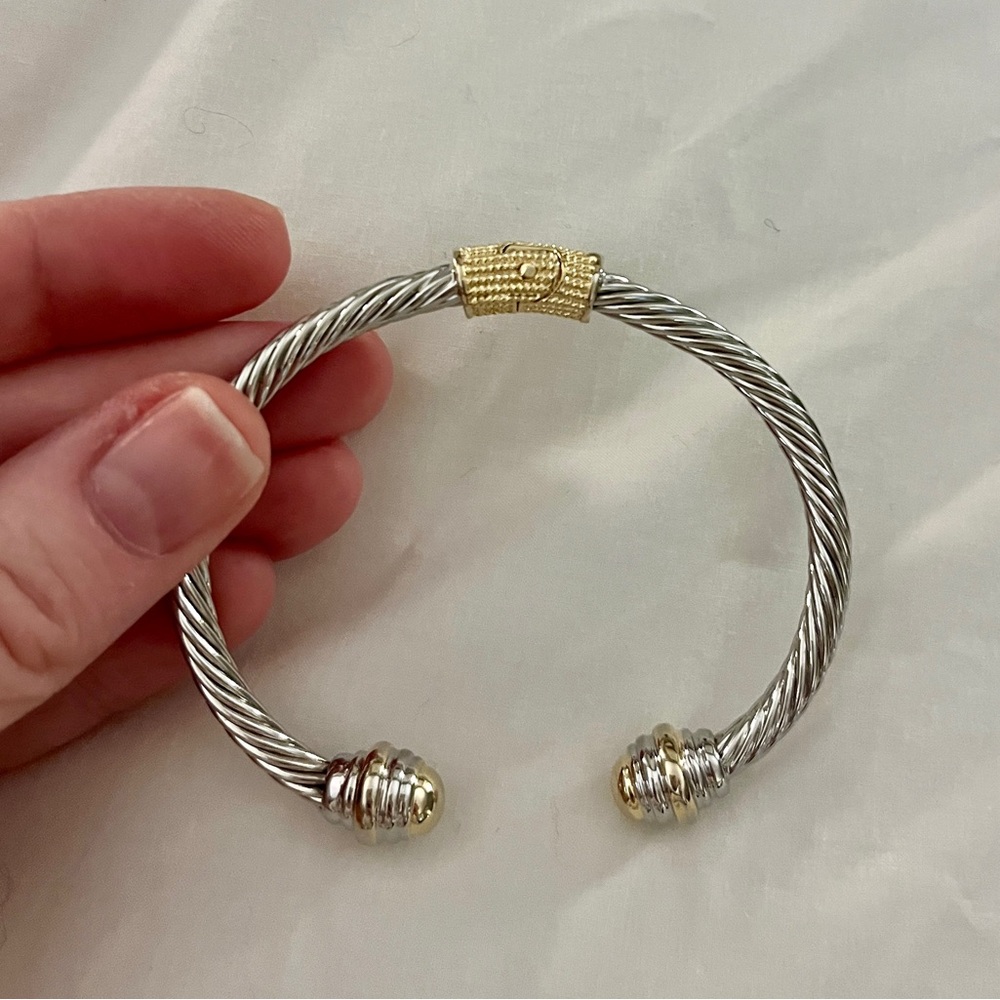 Cable Bracelet Cuff - image 3